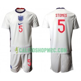 Inghilterra  Stones 5 Bambino Maglia Prima Euro 2020 Manica Corta (+ Pantaloncini)